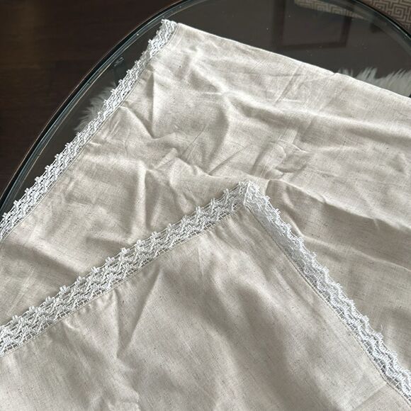 Nicole Miller Home Tan Lace Table Runner 18”x90” - Picture 2 of 4